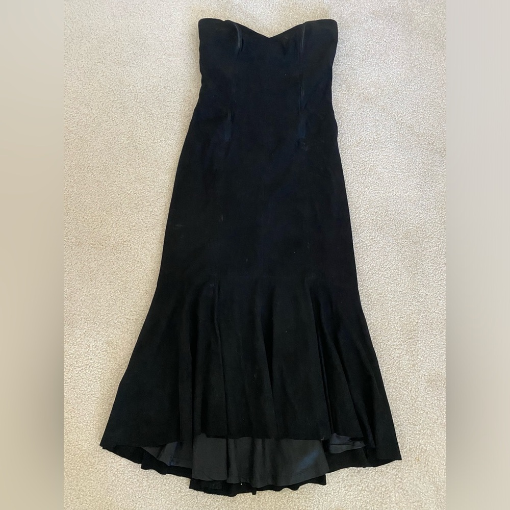 Suede sweetheart gown